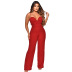 sling wrap chest backless slim wide-leg solid color jumpsuit NSMYF125037