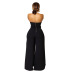 hanging neck low-cut backless wide-leg color matching jumpsuit NSCYF125051