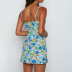 print floral slip backless sheath dress NSBLS125058