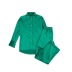 solid color satin lapel long-sleeved shirts trousers pajamas set NSMSY125075