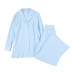 solid color cotton long-sleeved top elastic waist trousers two-piece pajamas set NSMSY125087