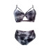 conjunto de dos piezas de bikini con degradado de tinte anudado de cintura alta con cabestrillo de talla grande NSJHD125131