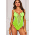 solid color deep V-neck sling lace see-through one-piece underwear NSQMY125142