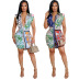 multicolor sleeveless printed shirt dress NSMRF125193