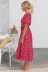 v-neck short-sleeved lace-up long polka dot print dress NSJRM125272