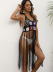 hand hook long tassel hanging neck backless mixed color beach outdoor cover-ups NSOY125346