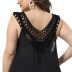 Plus size hand hook tassel sleeveless hollow solid color dress NSOY125348