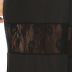 vestido de encaje de color sólido de corte bajo con tirantes empalmados irregulares de talla grande NSOY125382