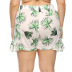 shorts de playa ajustados con estampado de tallas grandes y cintura alta con borde de hongo NSOY125387