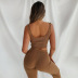 sling backless low-cut high waist slim solid color vest and pant set NSBCG125408