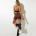 high waist lace-up straight tight solid color shorts NSBCG125415