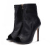 pu leather zipper open-toe fish mouth high-heeled boots NSGXL125452
