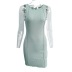 round neck sleeveless slim short solid color dress NSBCG125502
