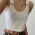 U-neck suspender hook decorative sleeveless solid color vest NSBJD125538