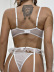 embroidery stitching mesh tutu skirt three-piece underwear set NSMDN125549