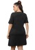 plus size sequin wavy edge short sleeve lip print dress NSOY125565