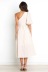 single-shoulder short-sleeved slim plaid dress NSHFC125624