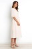 single-shoulder short-sleeved slim plaid dress NSHFC125624