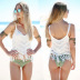 solid color hollow tassel knitted tank top beach blouse NSFH125695
