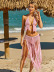 solid color hand hook strap top tassel shorts two-piece set NSFH125697