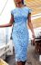 round neck sleeveless embroidery lace pencil dress NSFH125727