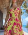 big picture printing mid-waist slit slip dress NSFH125730