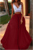 chiffon solid color holiday long skirt NSFH125742