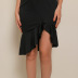 solid color single-shoulder strap waist kink dress NSZXS125757