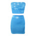 solid color rhinestone decor wrap chest top high waist sheath skirt set NSZXS125761