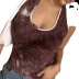printed slim halter neck vest NSZXS125776