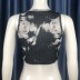 ribbed tie-dye printed crop vest NSZXS125783