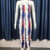 tube top color print sheath dress NSZXS125784