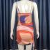 vestido tubo con escote pronunciado y estampado abstracto NSZXS125785