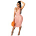 see-through hollow outfit backless Beach dress NSTRS125850
