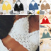 solid color hand crochet wrap chest knitted beachwear top NSCYG125871