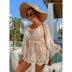 lace pullover drawstring loose sunscreen beach blouse NSCYG125882