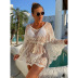lace pullover drawstring loose sunscreen beach blouse NSCYG125882