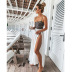 solid color Chiffon slit Beach Skirt NSCYG125903