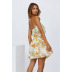 tube top backless slim short floral print dress NSFH130392