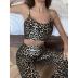 sling backless high waist wide-leg leopard print two-piece Loungewear-Can be worn outside NSWFC130410