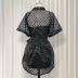 see-through Polka Dot Sleeve dress Bottom camisole Two-piece set NSKNE130429