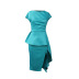 backless high waist thin slit irregular ruffles sheath dress NSKNE130435