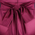 solid color V-neck lantern sleeves strappy prom dress NSKNE130438
