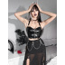 gothic style PU leather zipper tight camisole NSGYB130474