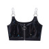 gothic style PU zipper tight-fitting deep V-neck camisole NSGYB130475