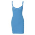 solid color slip low cut sheath dress NSTNV130496