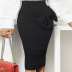 solid color Big Butterfly decor High Waist sheath skirt NSKNE130500