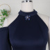 solid color Halter neck off shoulder high waist prom sheath dress NSKNE130512