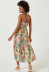printed backless high waist sleeveless hollow dress NSFH130523