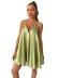 solid color sleeveless loose backless deep V-neck slip dress NSDWT130528